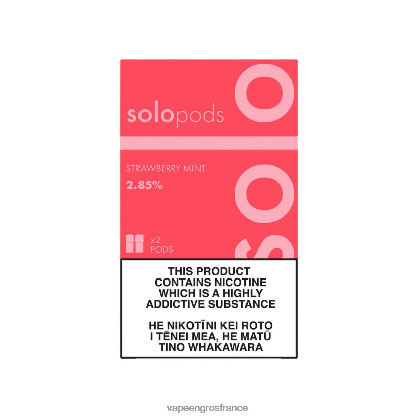 Vape France Online 4JHH0D60 - Solo pack de 2 dosettes de remplacement menthe fraise