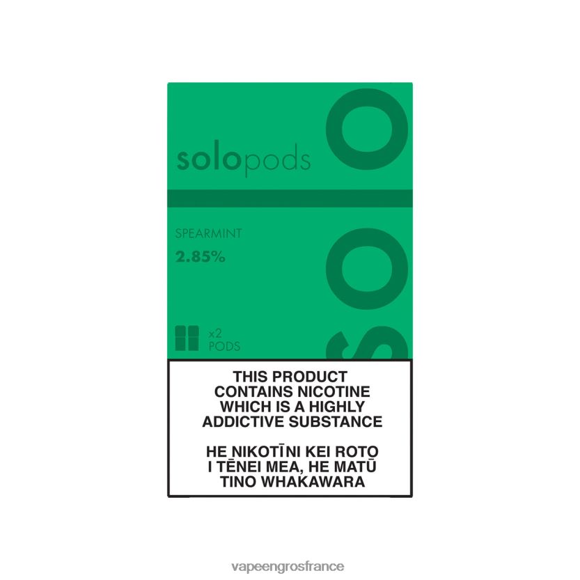 Vape France Paris 4JHH0D62 - Solo pack de 2 dosettes de remplacement menthe verte