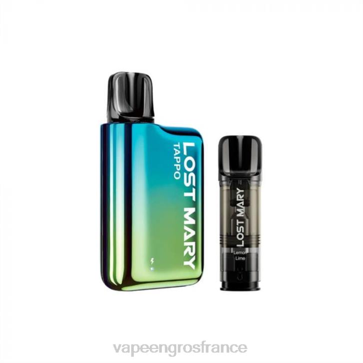 02JZ436 - Vapoteuse En Gros bleu vert x citron vert LOST MARY Tappo kit de vape à dosettes