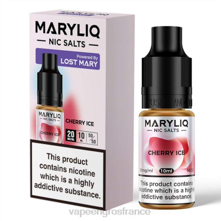 02JZ443 - Cigarette Electronique France glace aux cerises LOST MARY MARYLIQ sels de nicotine - 10 ml - 20 mg