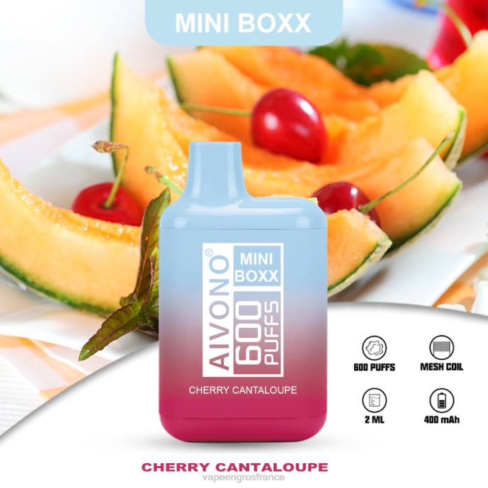 Aivono AIM MINI BOXX 600 cantaloup cerise - 80H8239 Vape France Promotion