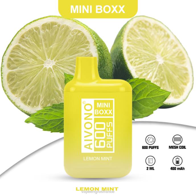 Aivono AIM MINI BOXX 600 menthe citronnée - 80H8233 Eliquide France