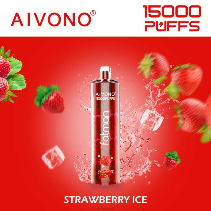 Aivono FATMAN 15000 glace à la fraise - 80H811 Vape En Gros France