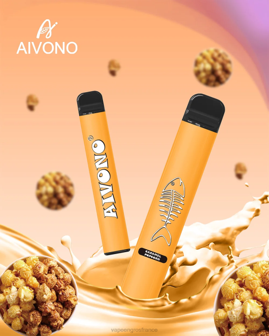 Aivono AIM FISHBONE 600 pop-corn au caramel - 80H8286 Eliquide En Gros