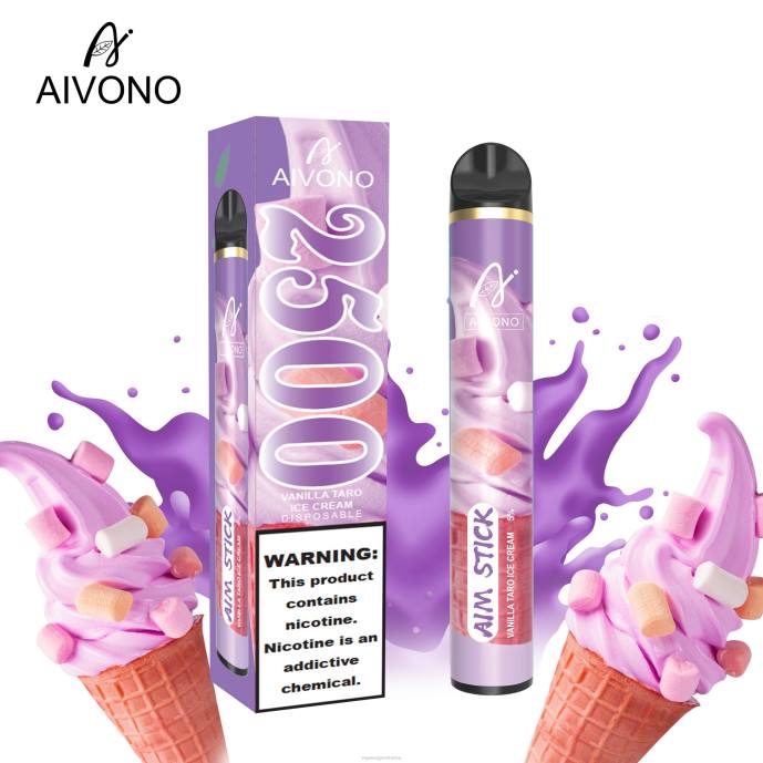 glace au taro et à la vanille
