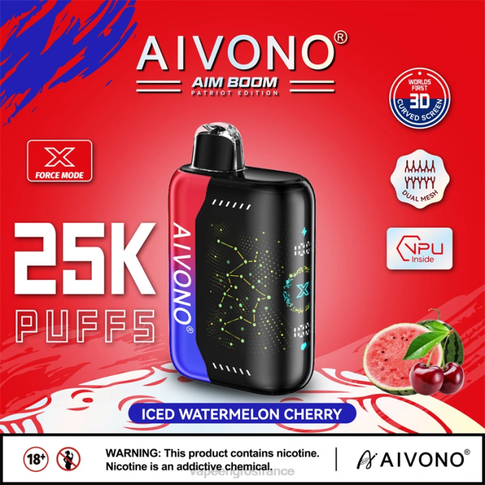Aivono AIM BOOM 25000 cerise pastèque glacée - 80H8347 Vapoteuse En Gros