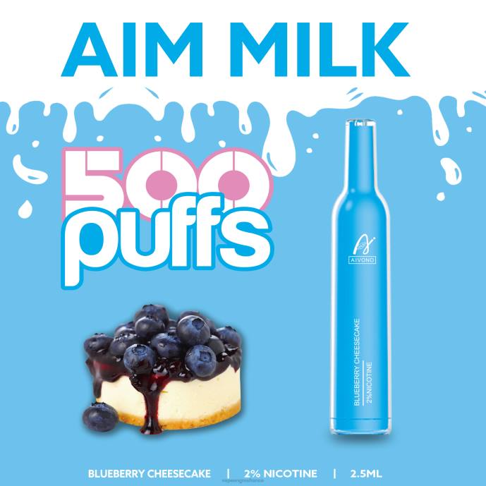 Aivono AIM MILK 500 gâteau au fromage et aux myrtilles - 80H8274 Cigarette Electronique France