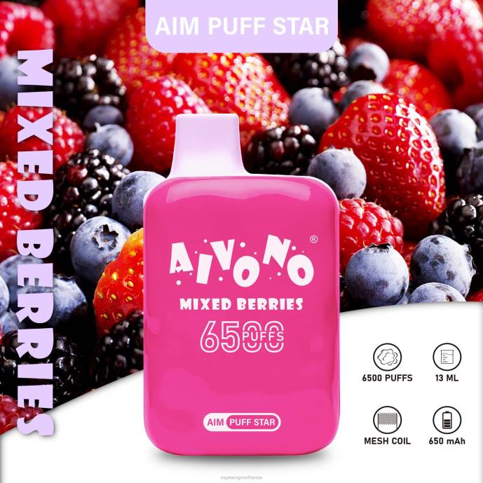 Aivono AIM PUFF STAR 6500 baies mélangées - 80H8290 Vape France Online