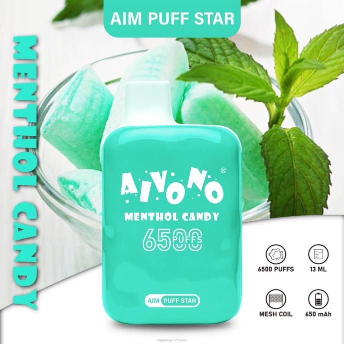 Aivono AIM PUFF STAR 6500 bonbons mentholés - 80H8295 Cigarette Electronique En Gros