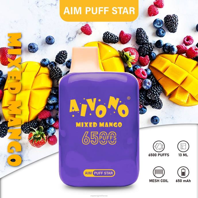 Aivono AIM PUFF STAR 6500 mangue mélangée - 80H8296 Eliquide En Gros