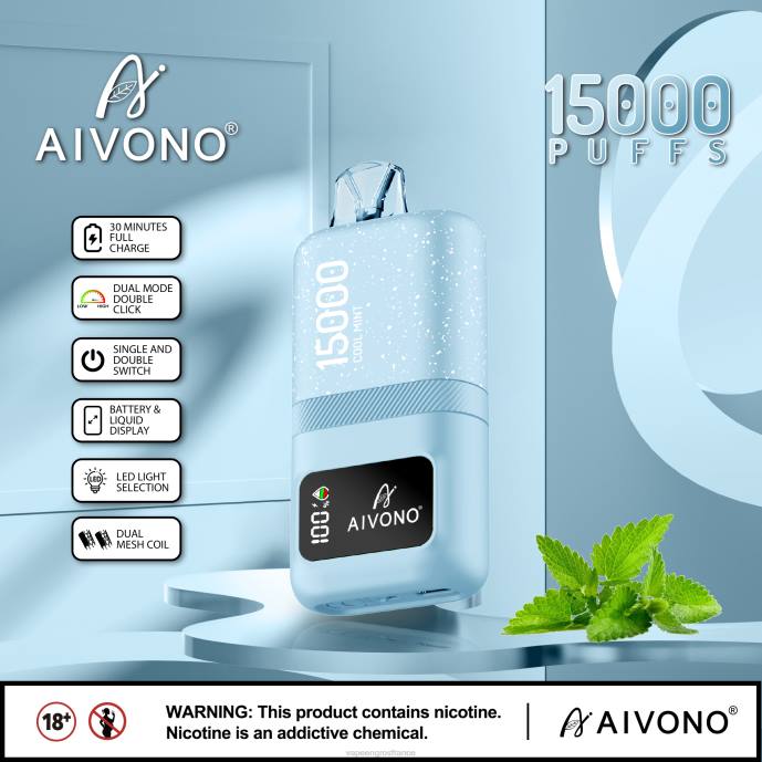 Aivono AIM magic 15000 menthe fraîche - 80H862 Vape France Paris