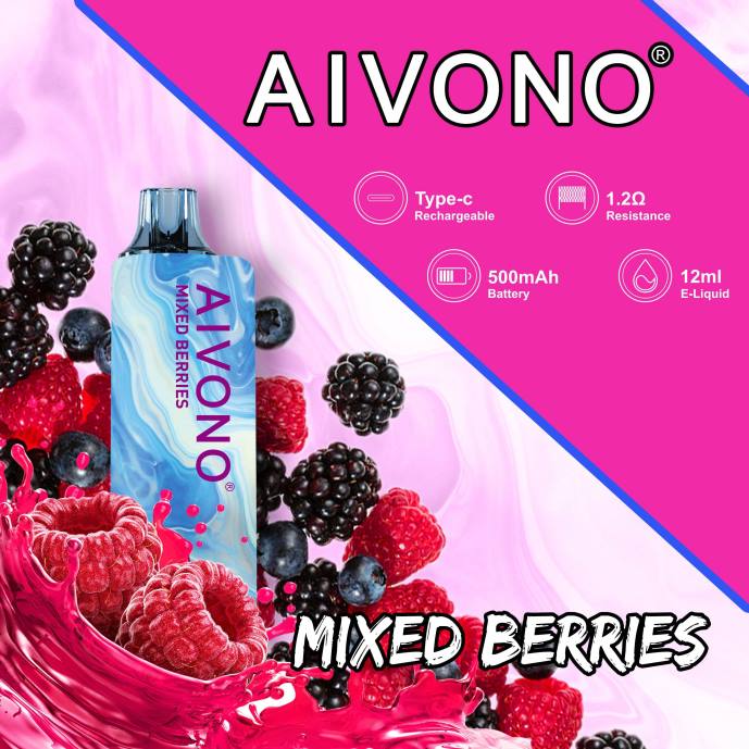 Aivono AIM GUN 7000 baies mélangées - 80H8111 Vape En Gros France