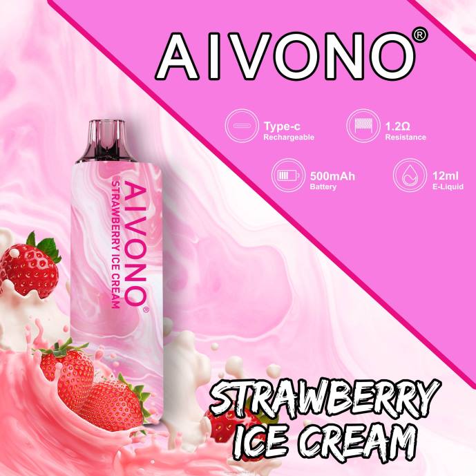 Aivono AIM GUN 7000 glace à la fraise - 80H8105 Cigarette Electronique En Gros