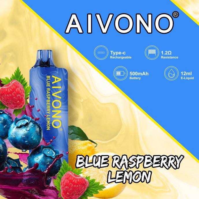 Aivono AIM GUN 7000 myrtille framboise citron - 80H8109 Vape France Promotion