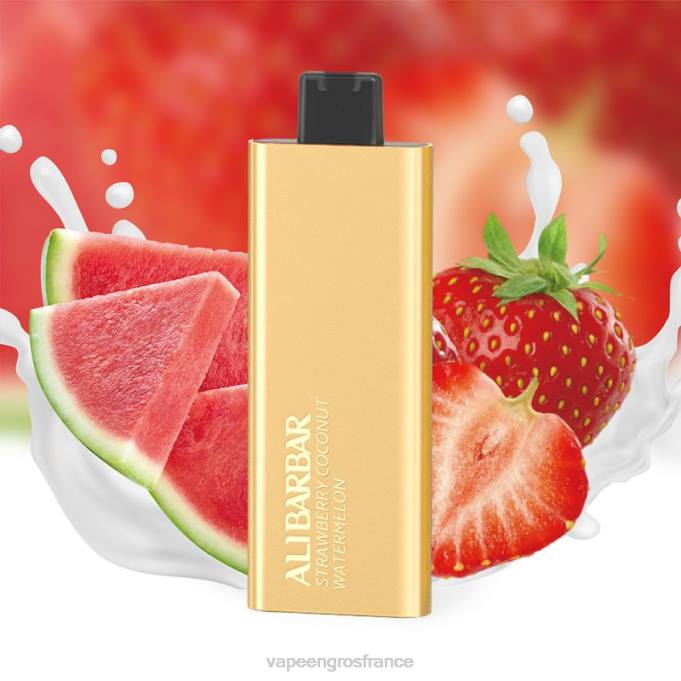 Eliquide En Gros LZ6J62 Alibarbar Pandora 7000 vapes jetables pastèque à la fraise et à la noix de coco