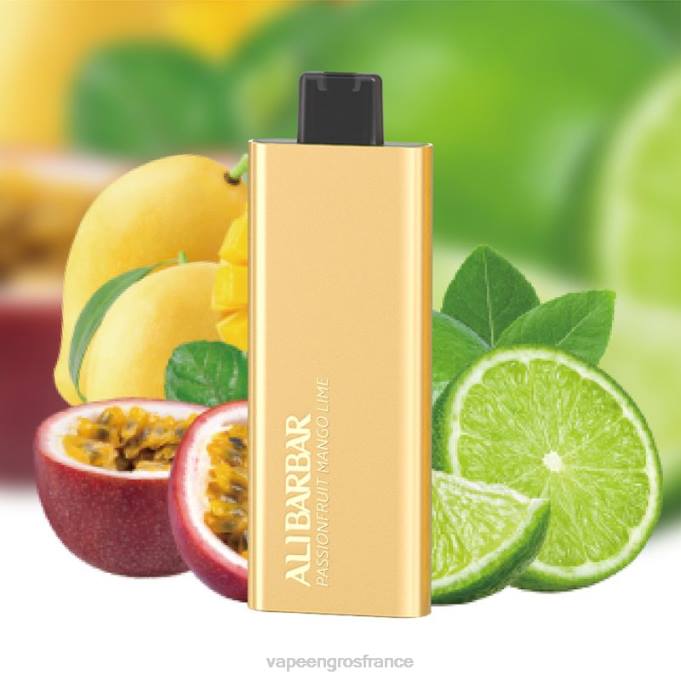 Vape France Paris LZ6J58 Alibarbar Pandora 7000 vapes jetables fruit de la passion mangue citron vert