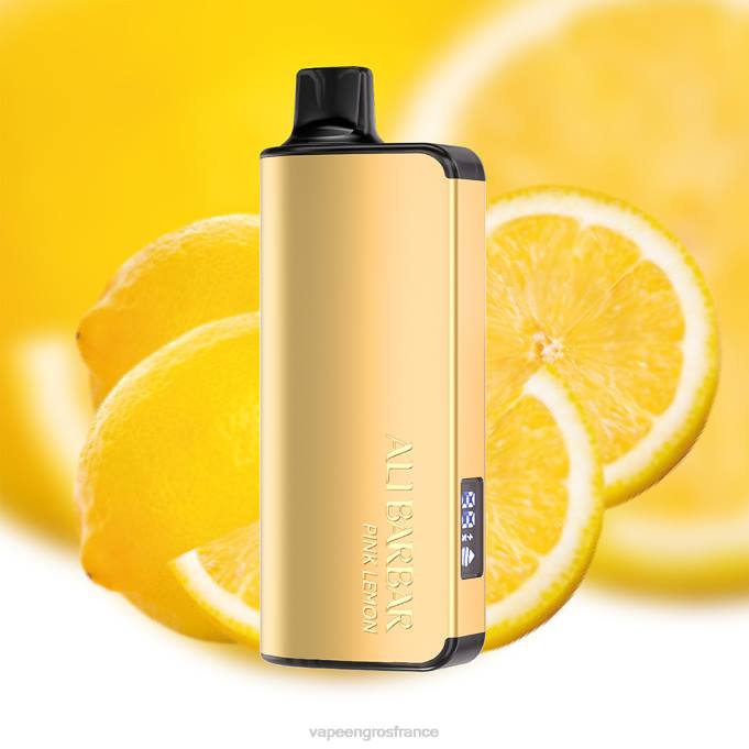 Vape France Paris LZ6J23 Alibarbar Ingot 9000 vapes jetables citron rose