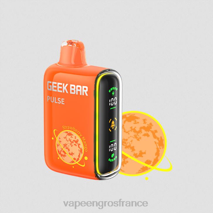 02JZ81 - Vape France Paris mangue fraise GEEK BAR Pulse édition planète 7500 bouffées/15000 bouffées