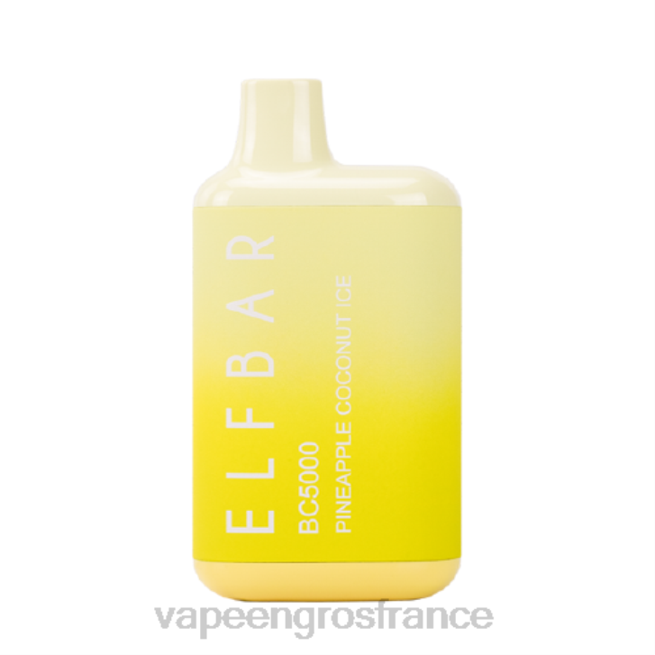 02JZ305 - Eliquide En Gros glace à l'ananas et à la noix de coco ELFBAR BC5000