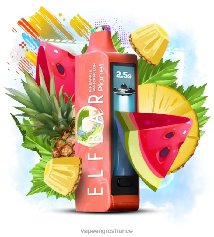 Elf Bar Planet 25000 - 2H2R425 pastèque à l'ananas Cigarette Electronique En Gros