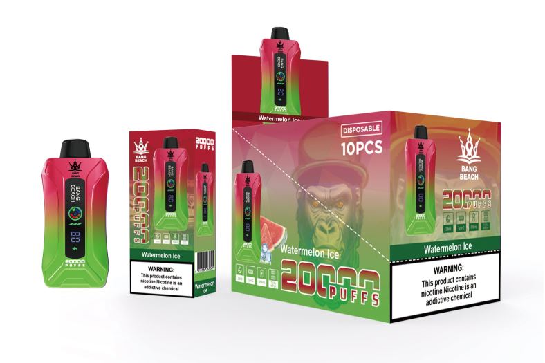 Bang Beach Vape à écran intelligent de 20 000 bouffées 260HZ7 - Vape France Paris glace à la pastèque