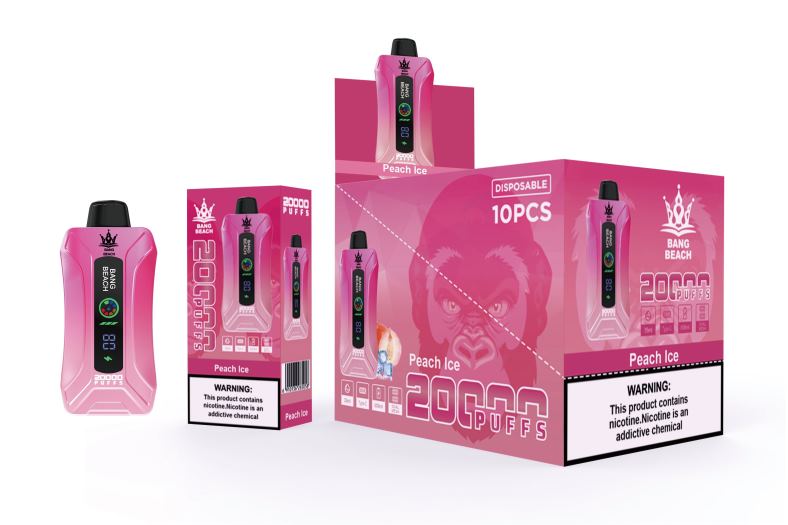Bang Beach Vape à écran intelligent de 20 000 bouffées 260HZ9 - Cigarette Electronique France glace à la pêche