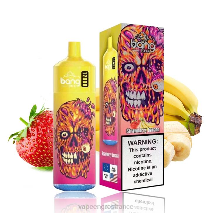 02JZ114 - Cigarette Electronique En Gros fraise banane Bang Box 12000 bouffées