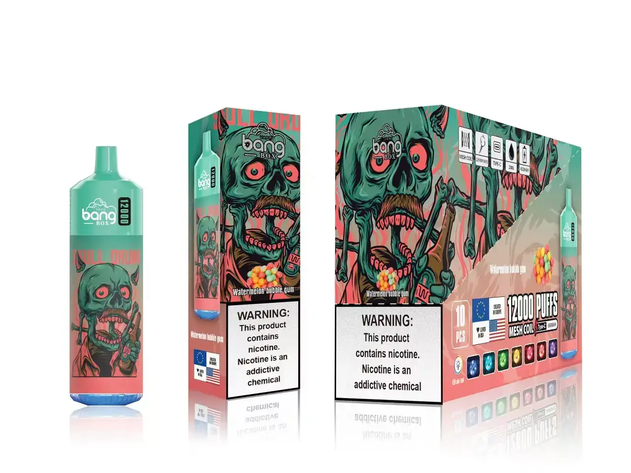 02JZ119 - Vape France Online bubble-gum à la pastèque Bang Box 12000 bouffées