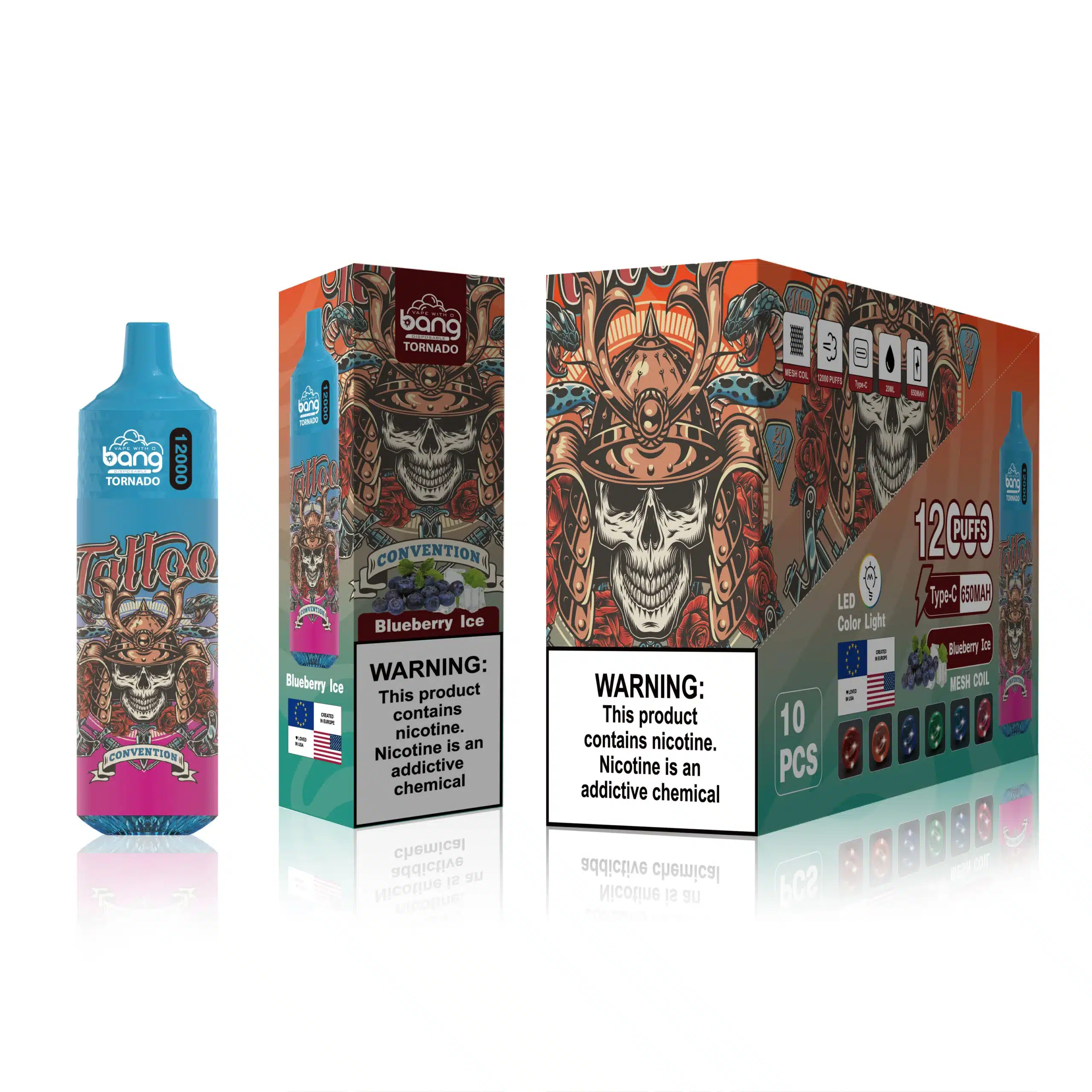 02JZ125 - Eliquide En Gros glace aux myrtilles Bang Box 12000 bouffées