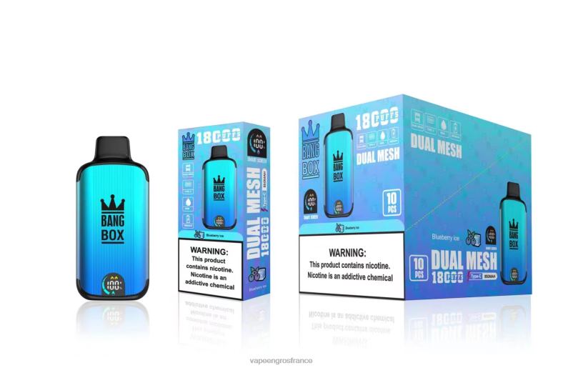 Bang Box 18000 bouffées 260HZ90 - Vape France Paris glace aux myrtilles