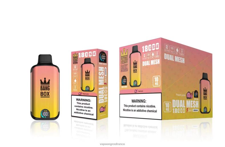 Bang Box 18000 bouffées 260HZ91 - Eliquide France jus de pêche