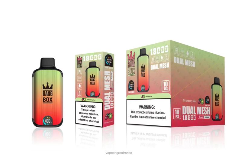 Bang Box 18000 bouffées 260HZ92 - Cigarette Electronique France fraise-kiwi