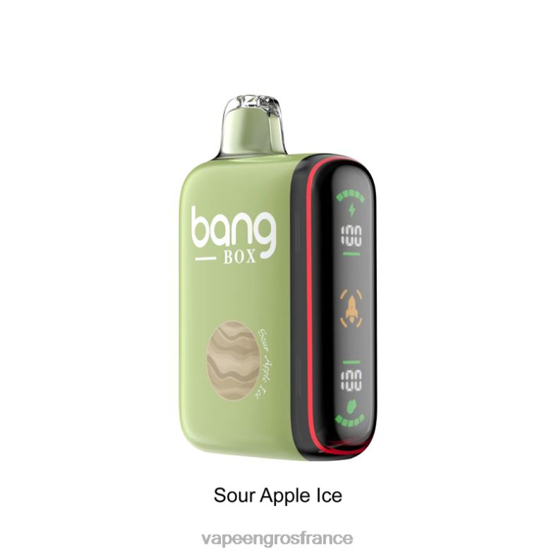 Bang Box Affichage de puissance intelligent de 9 000 à 18 000 bouffées 260HZ28 - Eliquide France glace à la pomme aigre