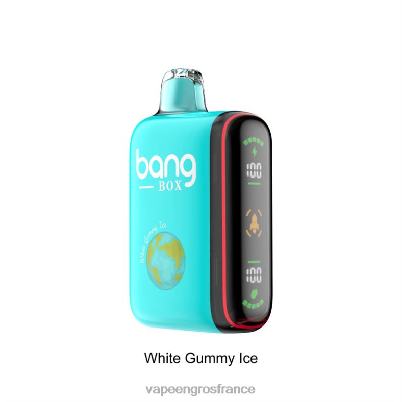 Bang Box Affichage de puissance intelligent de 9 000 à 18 000 bouffées 260HZ30 - Cigarette Electronique En Gros glace gommeuse blanche