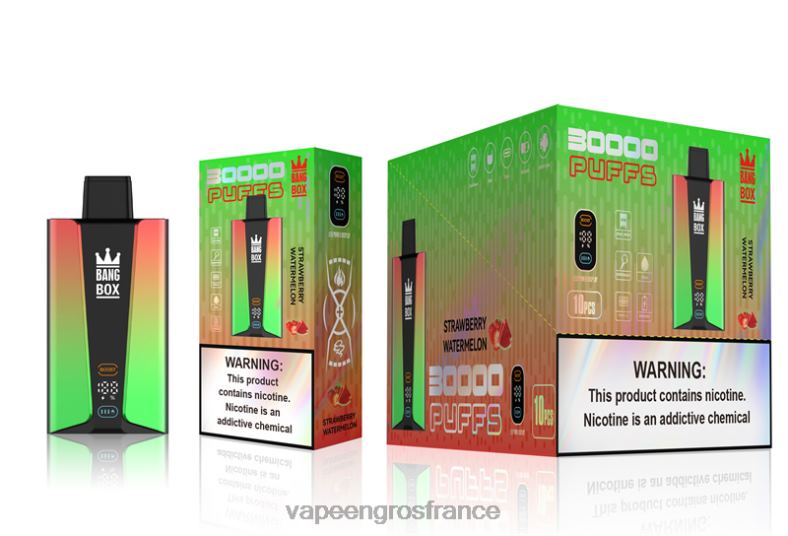 Bang Box Écran intelligent de 30 000 bouffées 260HZ75 - Vape France Paris pastèque fraise