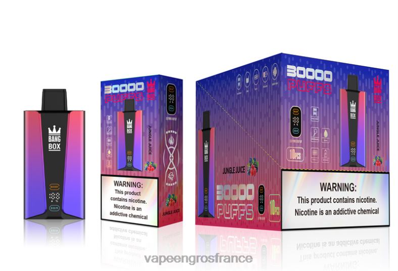 Bang Box Écran intelligent de 30 000 bouffées 260HZ78 - Cigarette Electronique En Gros jus de jungle