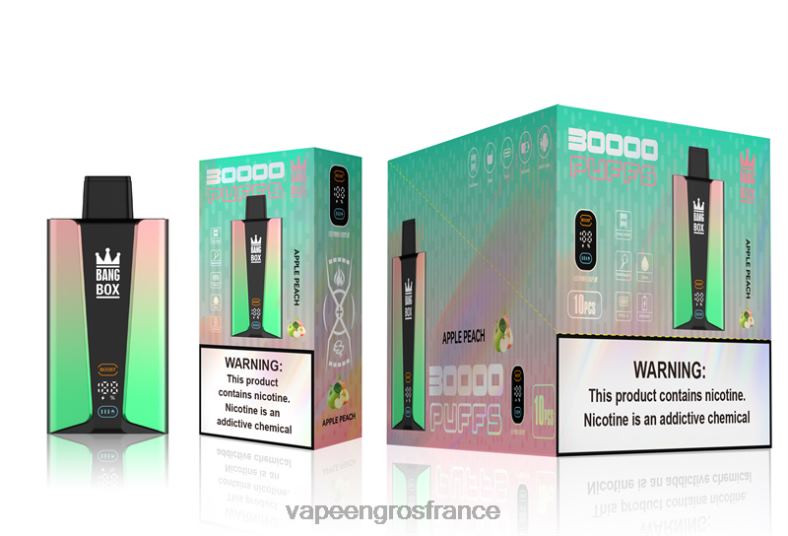 Bang Box Écran intelligent de 30 000 bouffées 260HZ83 - Cigarette Electronique En Gros pêche aux pommes
