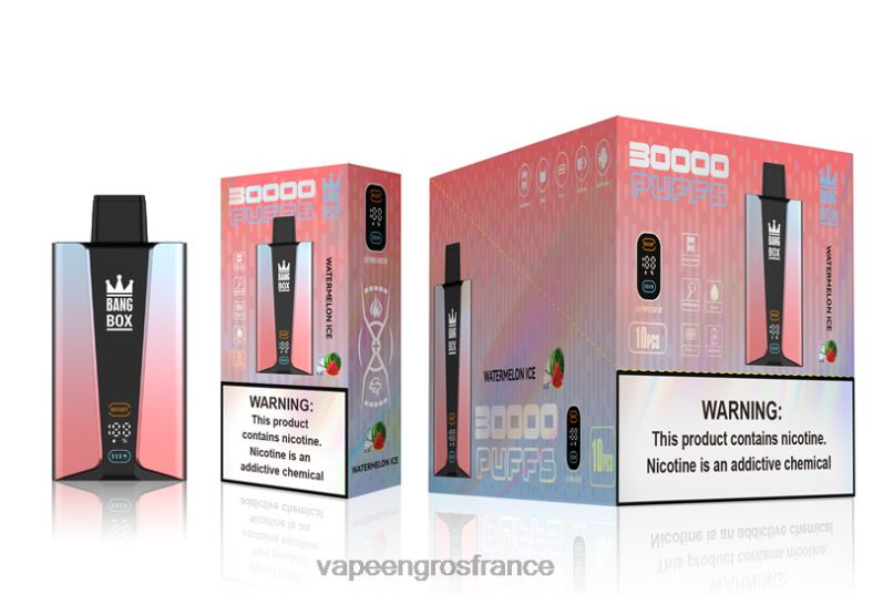 Bang Box Écran intelligent de 30 000 bouffées 260HZ86 - Eliquide France glace à la pastèque