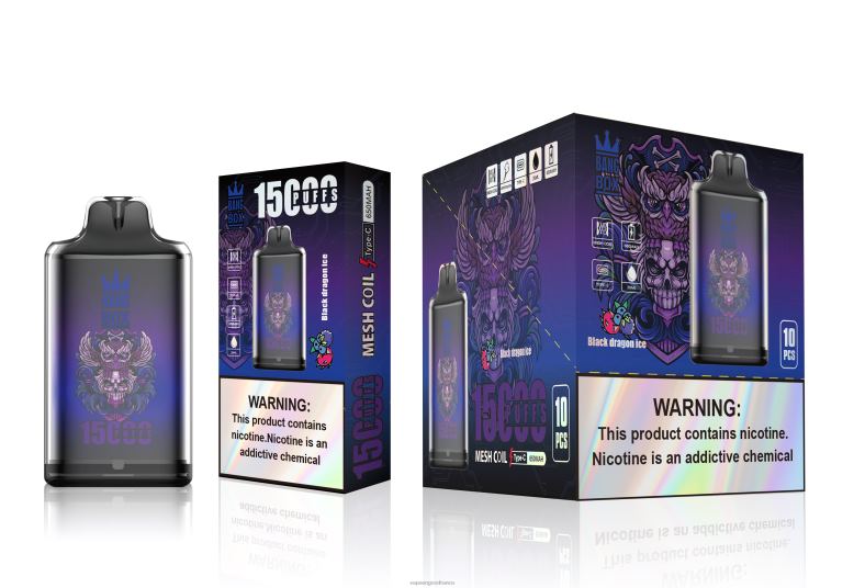 Bang Box s1-15000 bouffées 260HZ110 - Vape France Paris glace de dragon noir