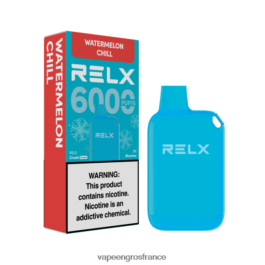 Cigarette Electronique France F8HBF824 - fraîcheur de pastèque RELX Crush Pocket 6000 glacé