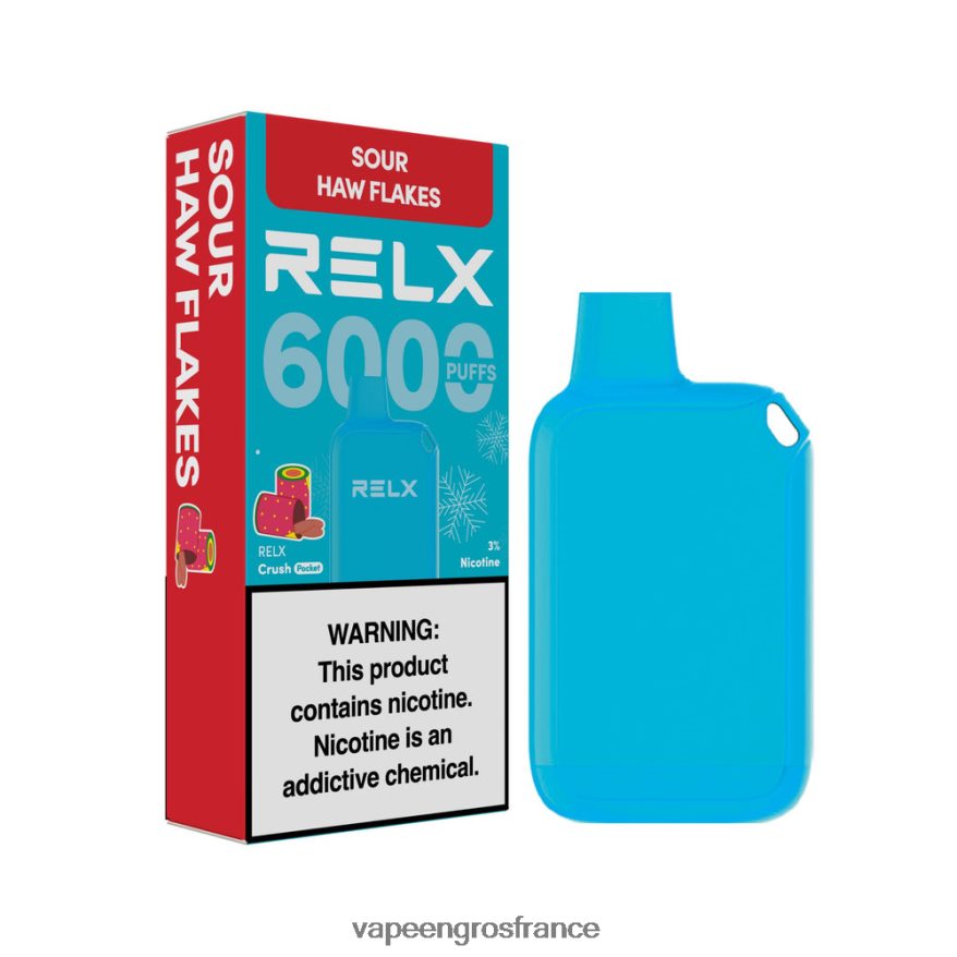Eliquide En Gros F8HBF816 - flocons d'aubépine RELX Crush Pocket 6000 glacé