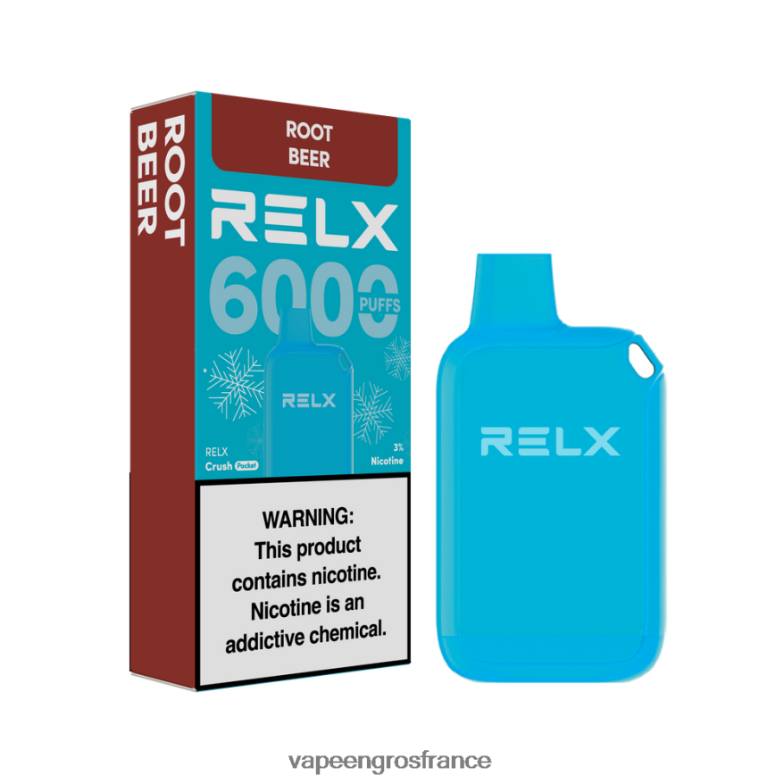 Vape France Online F8HBF820 - bière de racine RELX Crush Pocket 6000 glacé