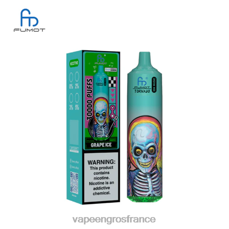 Cigarette Electronique En Gros 2446L13 glace aux raisins Fumot Tornado 30 000 musiques