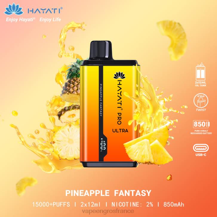 02JZ213 - Cigarette Electronique France fantaisie d'ananas Hayati Pro Ultra