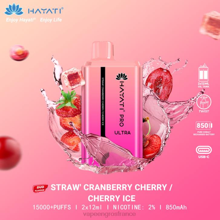 glace fraise-canneberge cerise-cerise