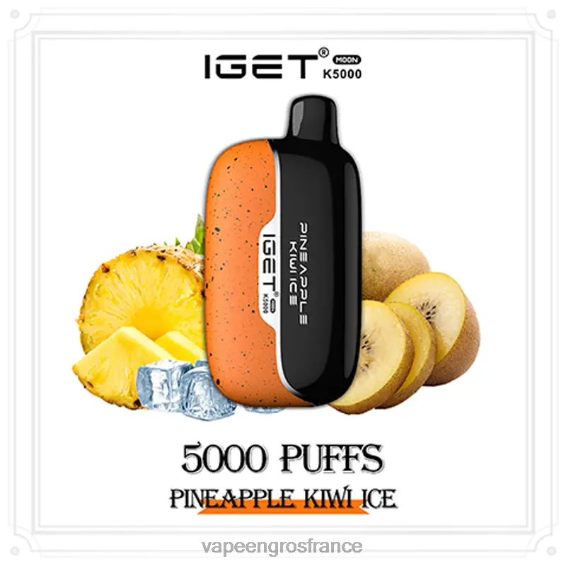 Cigarette Electronique En Gros XF0JJ14 glace à l'ananas et au kiwi IGET Moon k5000