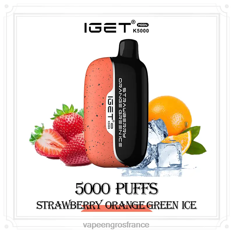 Eliquide France XF0JJ12 fraise orange vert glace IGET Moon k5000