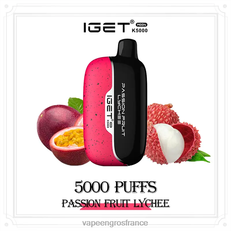 Vape En Gros France XF0JJ10 litchi fruit de la passion IGET Moon k5000