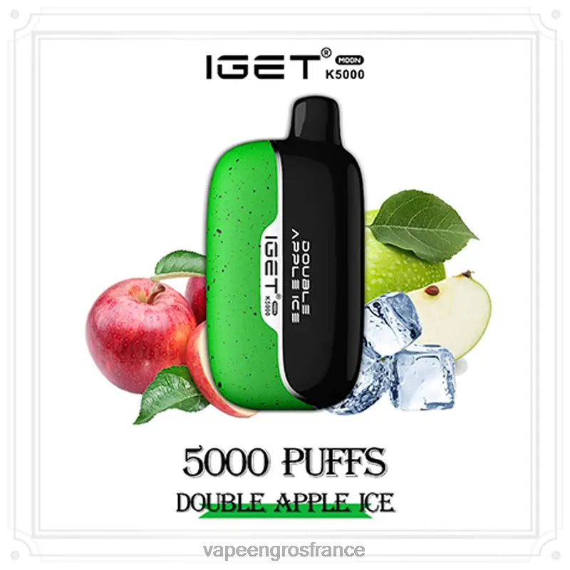 Vape En Gros France XF0JJ19 glace double aux pommes IGET Moon k5000