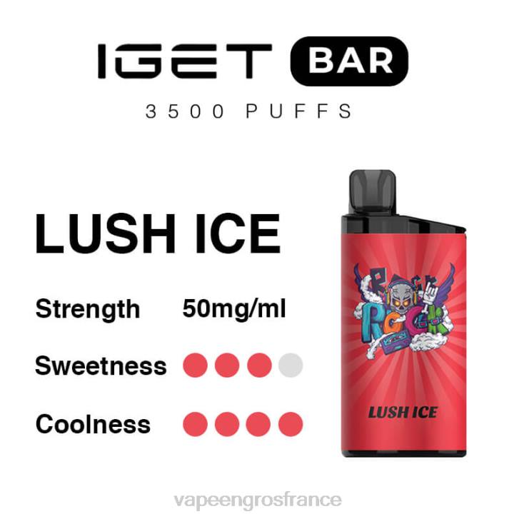 02JZ93 - Cigarette Electronique France glace luxuriante IGET BAR 3500 5% de nicotine